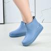 Women's Rain Shoes Low Tube Fashion Water Shoes New Non-slip Rain Boots Durable Kitchen Adult Warm Water Boots Rubber Shoes