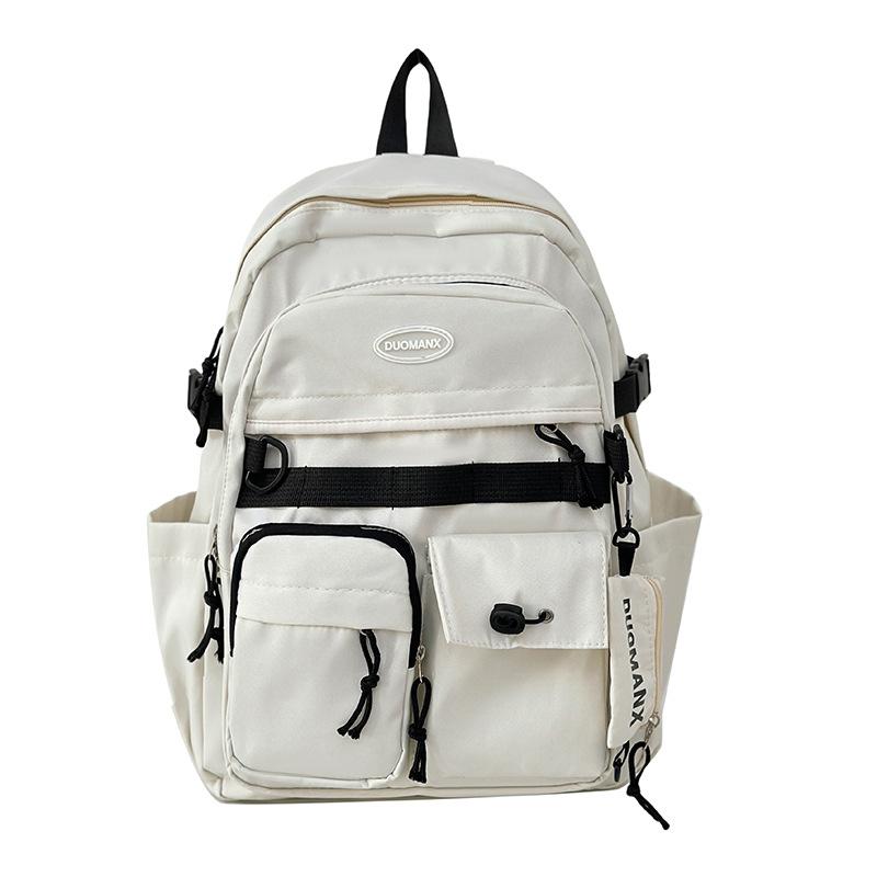 Schoolbag Japanese Harajuku Retro Tooling Schoolbag, Junior High School Student Large-capacity Backpack Male Tide Ins Campus Style Backpack Female
