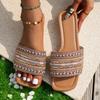 Ladies Slippers Vacation Summer Open Toe Flat with New Fashion Casual Comfortable Outdoor Women's Slippers Plus Size