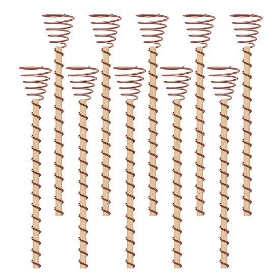 Electroculture Plant Stakes Copper Coil Antennas Reusable Plant Antennas for Growing Garden Eco-Friendly High-Yield