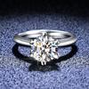 1 Karaat D Kleur Moissanite Trouwring voor Vrouwen Top Kwaliteit 18 K Wit Goud Kleur 100% Sterling Zilveren Sieraden
