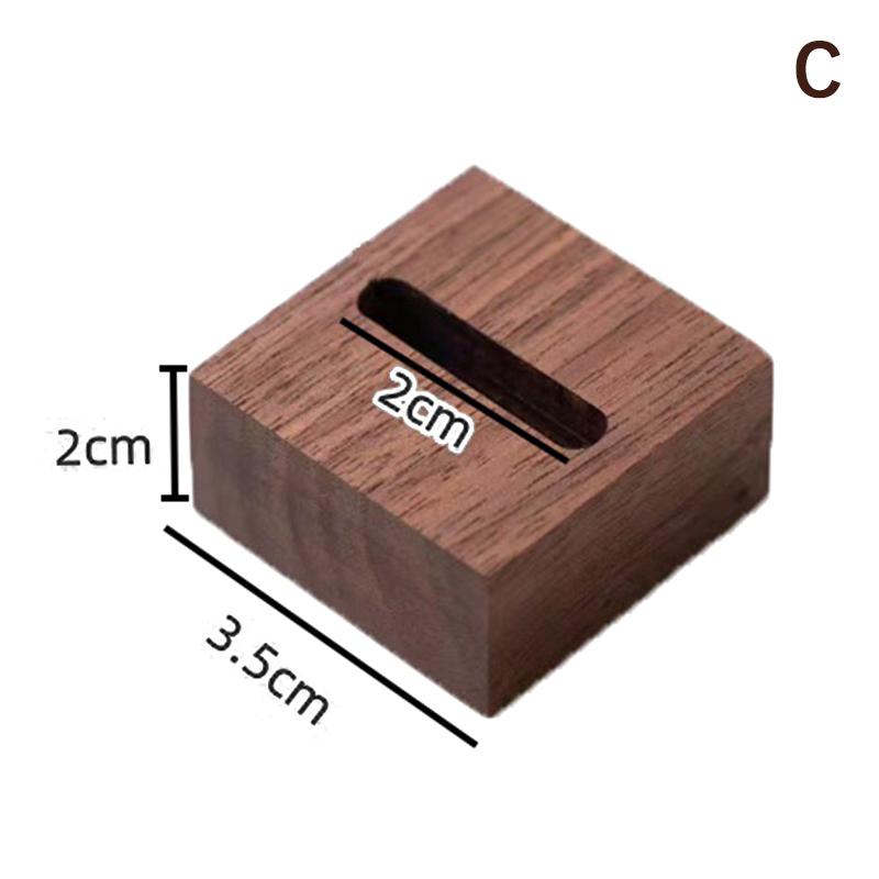 Wood Round/Square/Heart Single/Double Slot Ring Display Rack Organizer Holder Jewelry Display Stand Ring Counter Windows Display