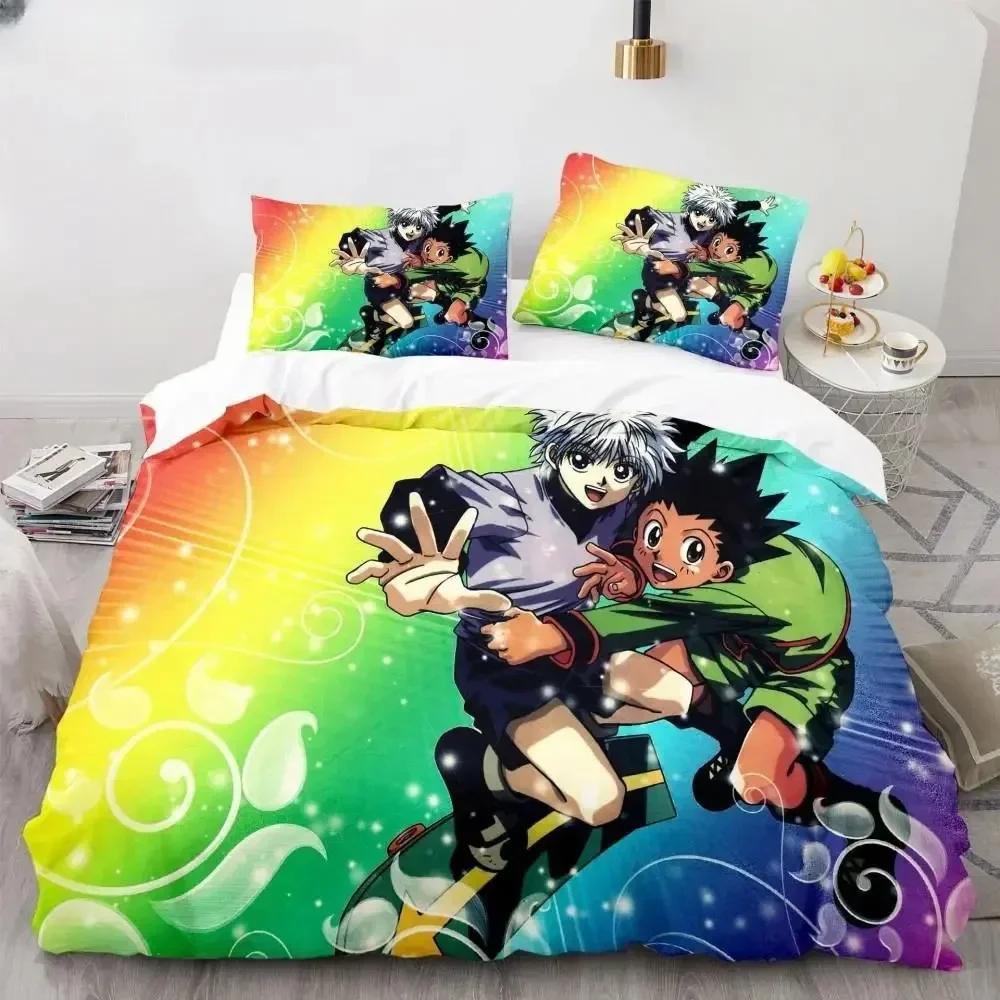 3D Print Anime Hunter X Hunter Duvet Cover Set Bedding Set Japanese Anime Twin Queen King Quilt Cover Pillowcases Home Textiles