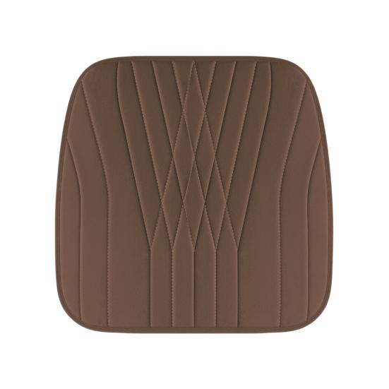 12/24V Car Heated Seat Cushion 17.72"x17.72" Memory Foam Seat Protector Pad with Anti-Slip Bottom Short Plush Versatile Chair Cushion for Car Office