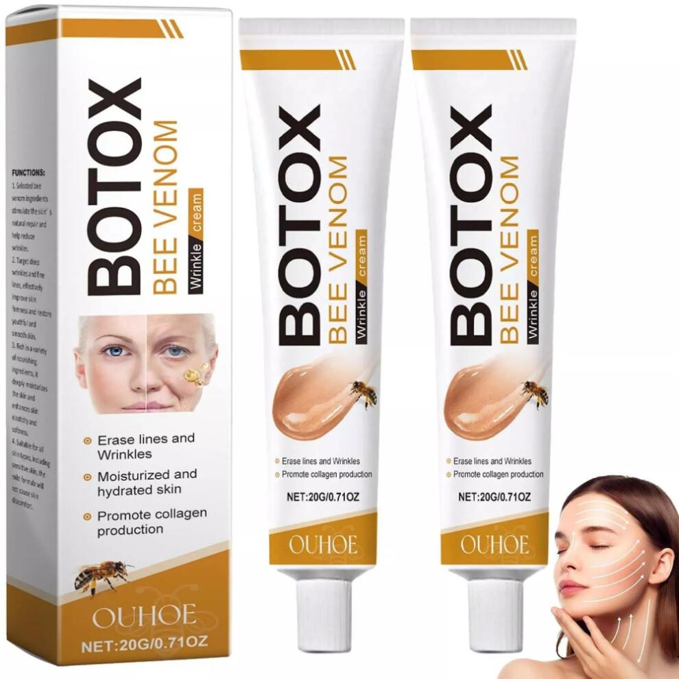 2X Novo Creme de Veneno de Abelha para Rugas Creme de Tratamento de Pele com Veneno de Abelha Anti-Rugas Firmador Anti-Envelhecimento Hidratante Lifting & Recuperação para Todos