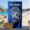 Queens Park Rangers FC Gepersonaliseerde Bedrukte Strandlaken Voetbal Logo Steun Aangepaste Naam Tekst Absorberende Handdoek Voor Sport Reizen Speciaal Cadeau