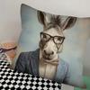 1pc Abstract Funny Animal Donkey Pillow Case Square Bedroom Sofa Leisure Comfort Cushion Car Living Room Home Decoration