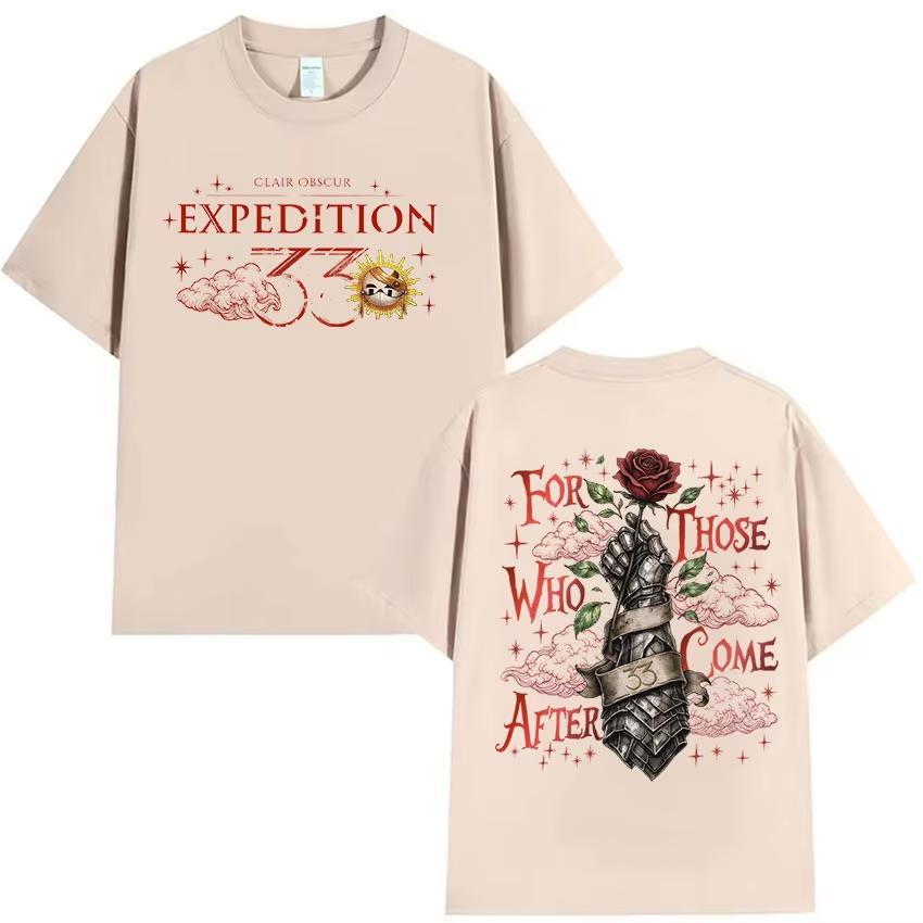Suitable for Those Born After Expedition 33 Clair Obscur Game Gamer Tshirt 2026Summer Luxury Retro Cotton Tshirt for Men Women