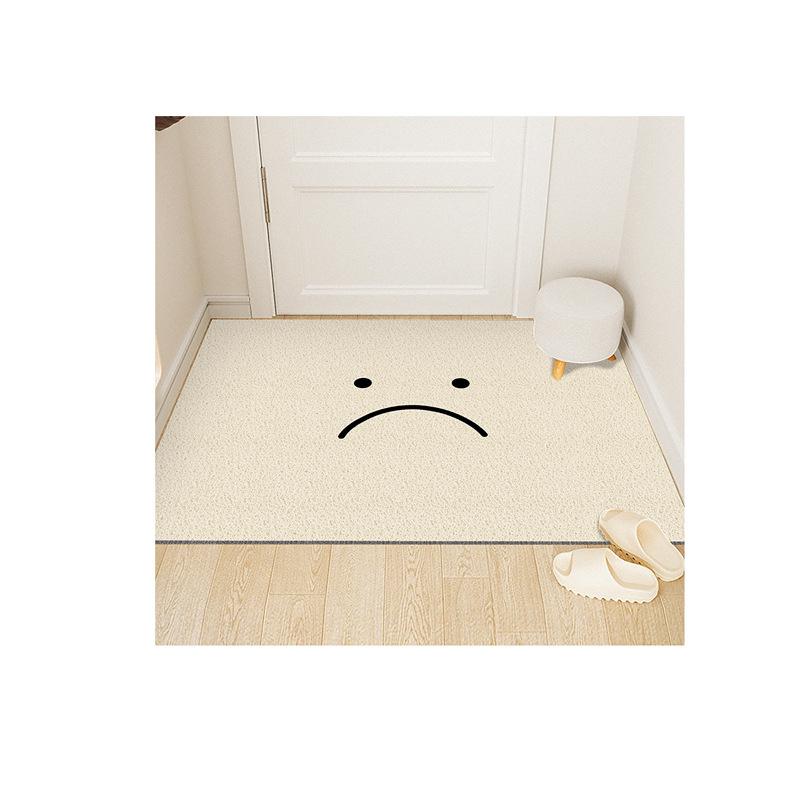 Cartoon Cute Funny Expression Household Entrance Door Floor Mat Non-Slip Can Be Cut And Rubbed Soil Door Floor Mat