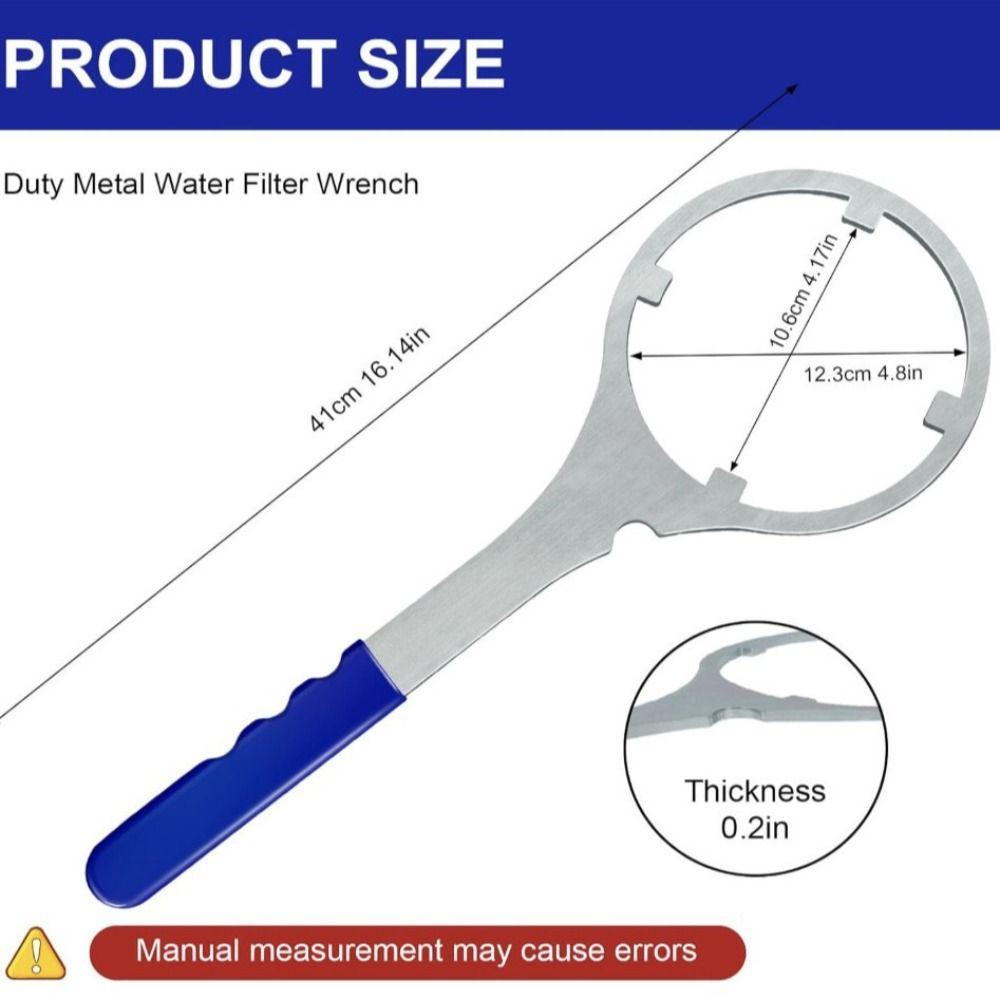 Comfortable Grip Water Wrench Premium Plastic Heavy Duty Water Filter Housing Wrench 4.8 Inch Steel Tool Disassembly Tool