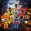 Nuovo Gioco Horror Serie F--anf Foxy Rabbit Bear Set di Blocchi da Costruzione, Mattoncini Creativi Assemblabili Fai-da-te con Giunti Articolati per fan Regalo