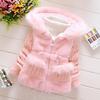 Veste en peluche pour bébé, veste d'hiver épaisse et chaude pour filles, manteau à capuche à la mode pour nourrissons, vêtements d'extérieur pour tout-petits