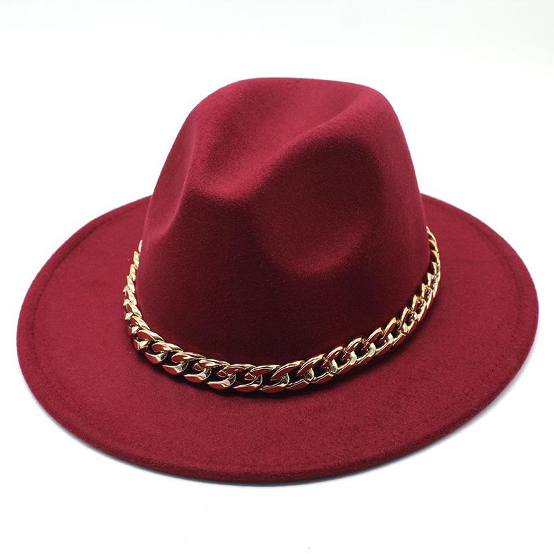 British Woolen Jazz Top Hat Men And Women Big Eaves Hat Big Eaves Felt Hat