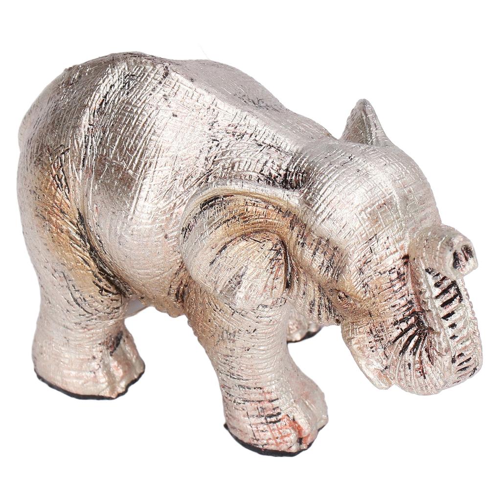 Elephant Statue Synthetic Resin Retro Style Exquisite Workmanship Elegant Cute Elephant Decoration FigurineType A