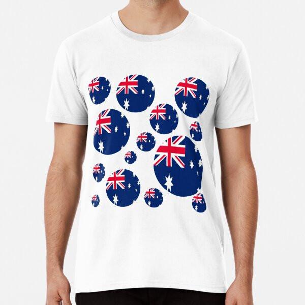 Australiens flagga (2) Premium T-shirt S till 5XL Tillverkad i AU/USA T-shirt