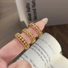 Bague Rangée Entière Diamant Haut de Gamme Niche Haute Valeur Zir***** Stylo Bague Exquise Quotidien Empilé Bague Personnalisée