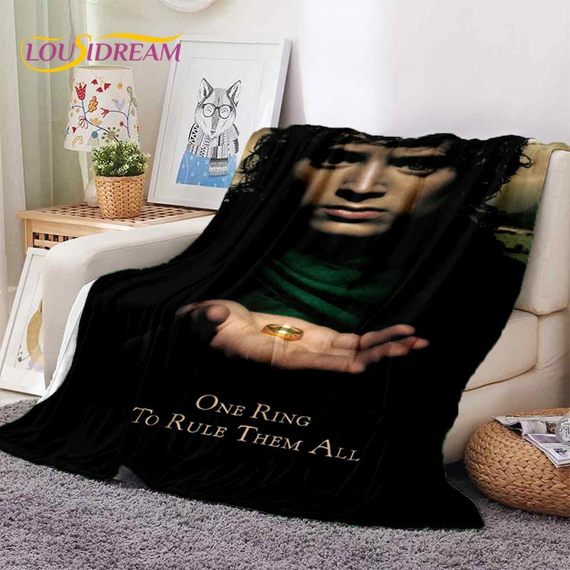 L-Lord of The Rings H-Hobbit Film Zachte Dekens, Houd Warm Plaid Deken Comfortabele Deken voor Picknick Bedden Bank Huis Slaapkamer