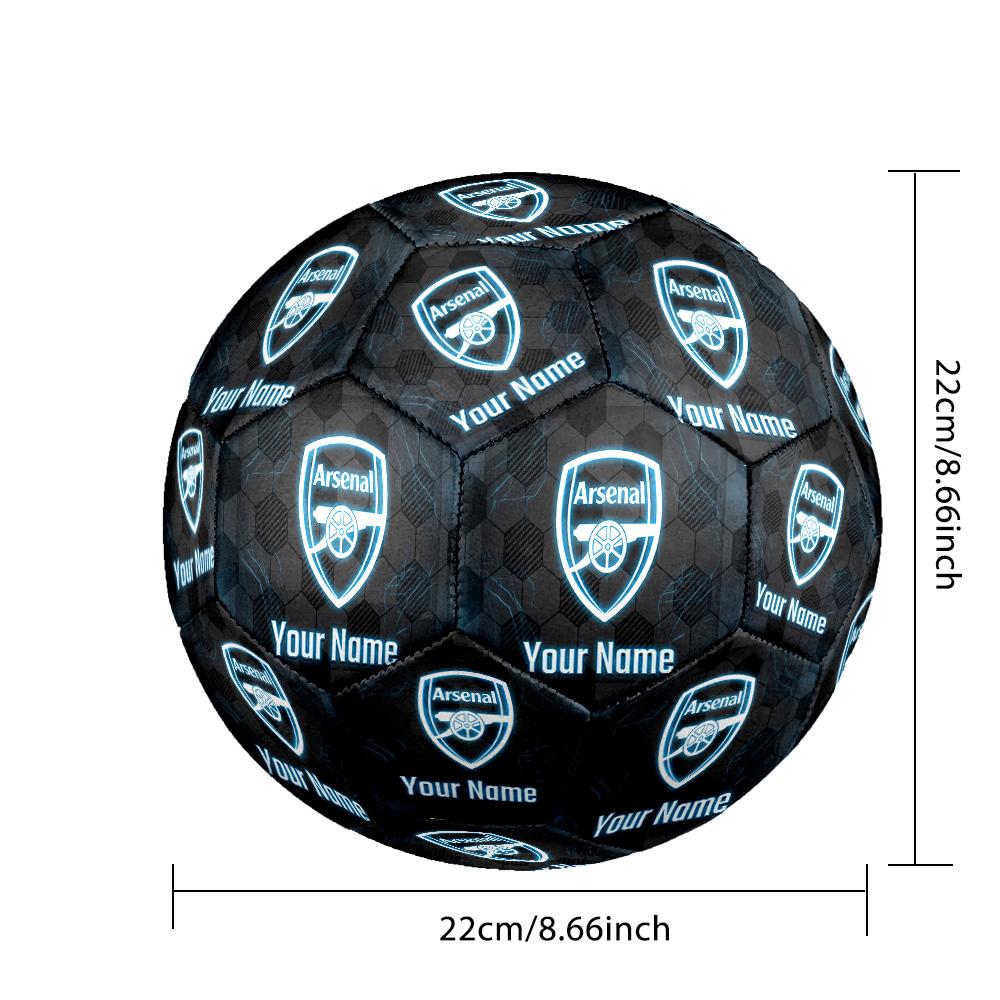 Size 5 Football Custom Name Text, Outdoor Training Soccer BallArsenal FC