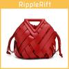 Fashionable Solid Color Women Casual Woven Handbag With Magnetic Buckle For Daily Use