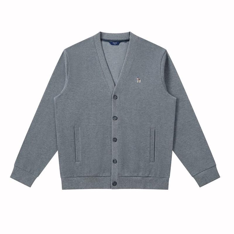 HAZZYS Men's Cotton Blend Knitted Cardigan Sweater