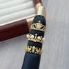 Medieval Vintage Light Luxury Crown Bead Open Ring Zircon Exquisite French Retro Court Style Index Finger Ring