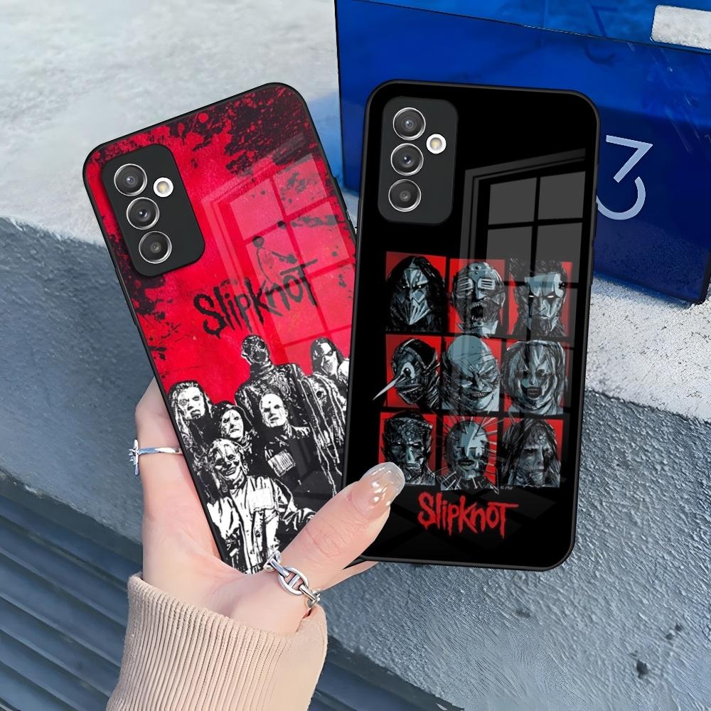 S-Slipknot Beliebte Band Handyhülle für Samsung S25 S24 S30 S21 S23 S20 S22 Fe S10 E S9 Note 20 Pro Ultra Plus Glas Hülle