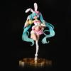 23CM Figurka Anime Hatsune Miku Kawaii Model Pvc Lalka Figurki Akcji Królicze uszy Kolekcjonuj ozdoby Zabawki świąteczne prezenty