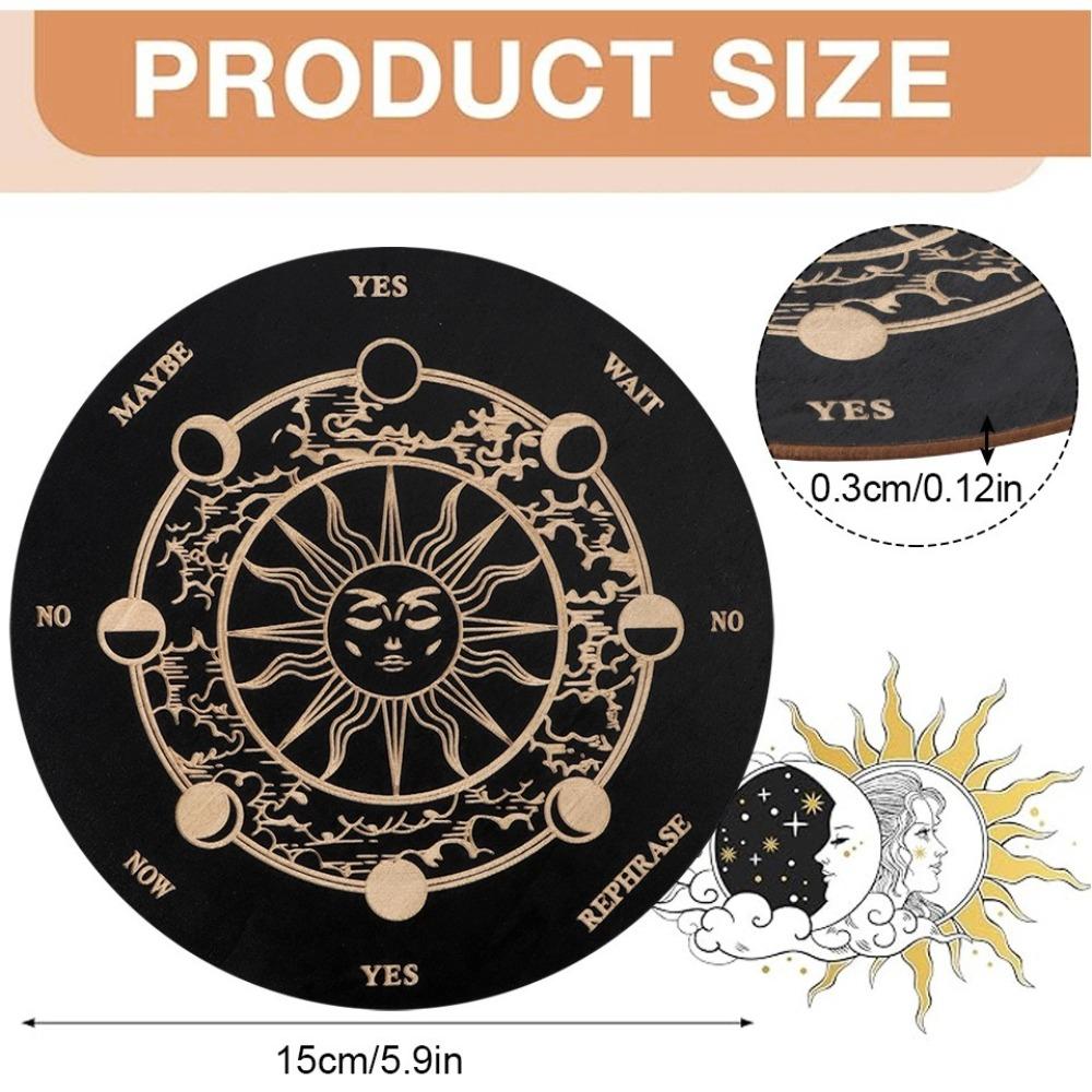 Magics Meditation Star Pendulum Board Decision Plate Witchs Altar Supplies Dowsing Divination Board Metaphysical Message Board
