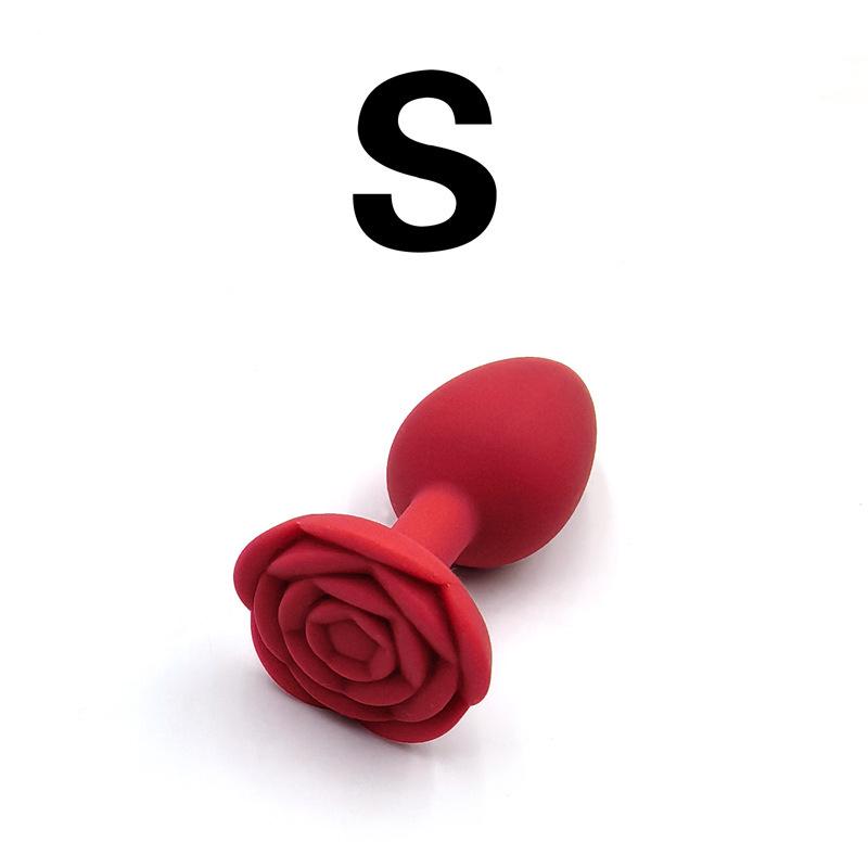 Rose Silicone Anal Plug for SM and Adult Play