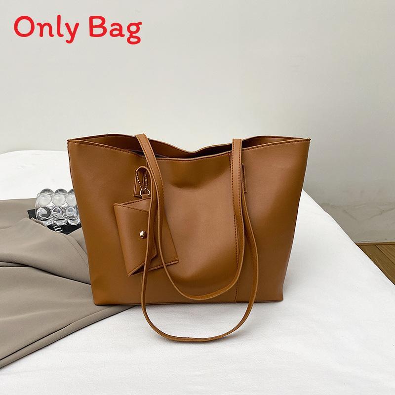 Pu Material Tote Bag For Women With Zipper Closure And Inner Pouch For Daily Use