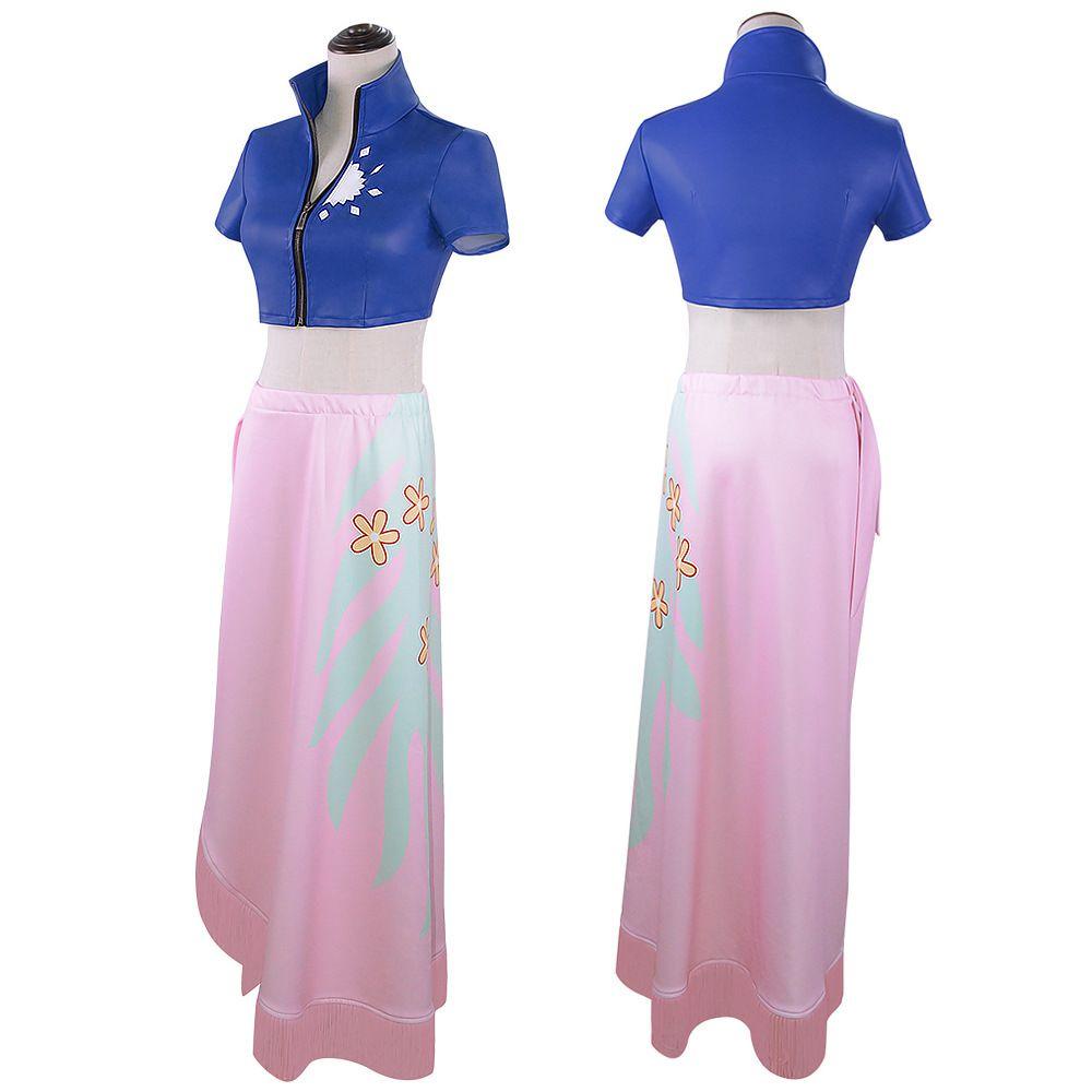 One Piece Nico Robin Skirt Anime Cosplay Costume Halloween Tops Decorated Perfect For Comic Exhibitions And Party Events.