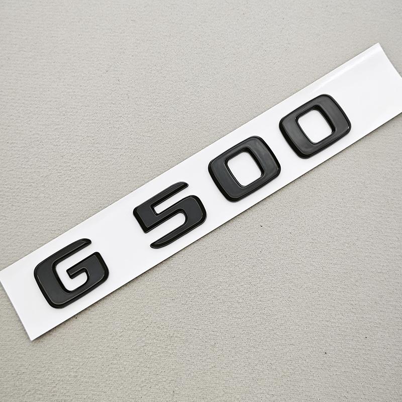 3D ABS Car Letters Logo G350 G350d G500 Sticker Rear Trunk Badge Emblem Decals For Mercedes Benz G350 G500 W463 Auto Accessories AT1