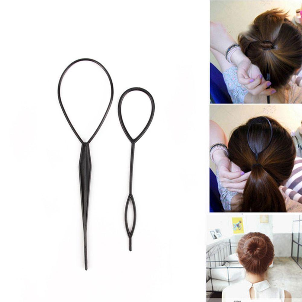 Accessories Loop Tail Clip Ponytail Creator Home Use Crochet Braids Hair Pull Needle Styling Maker For Ponytail Pigtails