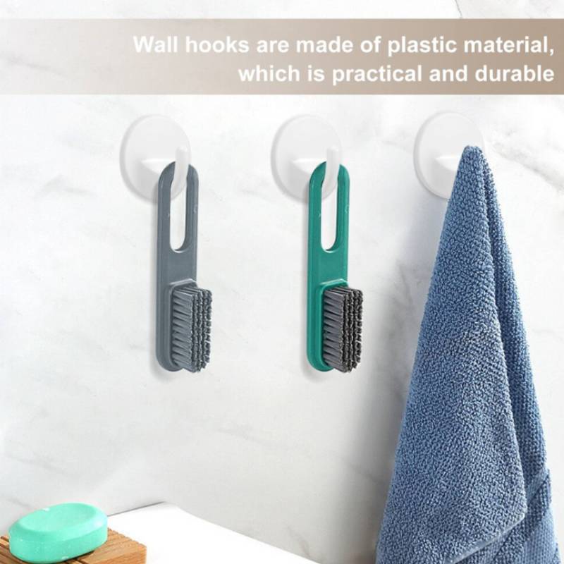 Self Stick 6 Pcs Plastic Hooks Set For Lightweight Storage And Wall Hanging Applications