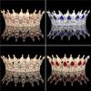 Vintage Baroque Queen King Bride Tiara Crown for Women Headdress Prom Bridal Tiaras and Crowns Wedding Hair Jewelry Accessories
