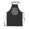 Kitchen Apron - Lucile Goddess Legend - Black - Thick Cotton - Breton Print
