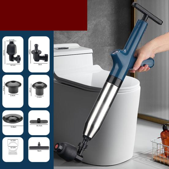 Déboucheur de Toilettes Robuste à Joint d'Aspiration avec Tête Inclinable à 120 Degrés Outil Déboucheur pour Bouchons de Salle de Bain
