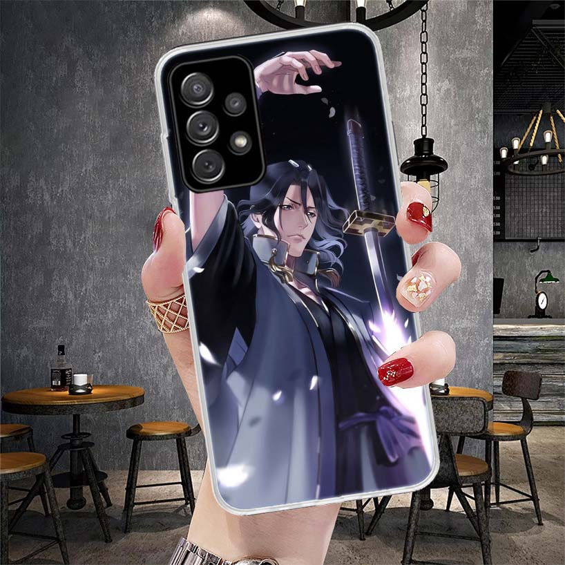 Bleach Kuchiki Byakuya Soft Phone Case For Samsung Galaxy A12 A22 A32 A52 A72 A02S A51 A50S A71 A70 A31 A20S Note 20 Ultra S10 A