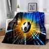 3d Fotboll Fotboll Sport Silhouette Mönster manta bäddsoffa överdrag mjuk filt pläd Mjuk Varm flanell Kastfiltar Fans present