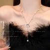 Long Tassel Flower Pearl Necklace Women's Light Luxury Design Collarbone Chain