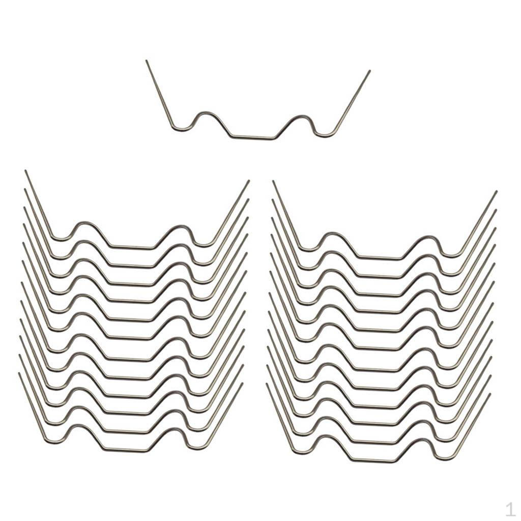 25x Stainless Glazing Clips W Type Wire Fixing for Hollow Slabs