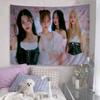 Kpop Group Ffifty Fifty Anime Tapestry Hanging Tarot Hippie Wall Rugs Dorm Home Decor