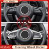 Car Steering Wheel Trim Circle Sequins Cover Sticker for Mazda 3 6 CX-3 CX3 CX-5 CX5 CX8 CX9 Axela Atenza 2017 2018