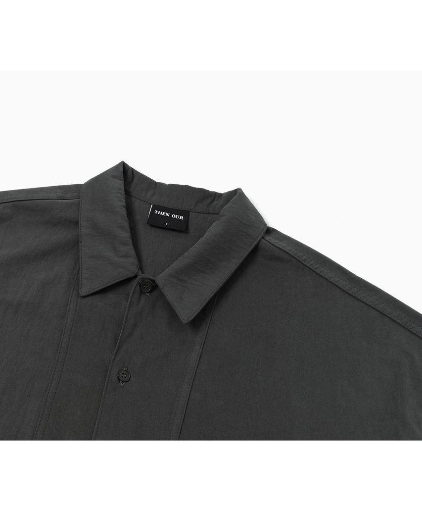 Denawo Peach Washed Overshirt (Charcoal)