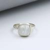 Regenbogenmondsteinring, Edelsteinring, Kissenring, Designerring, Jahrestagsring, Damenring, Geburtssteinring, 925 Sterlingsilber
