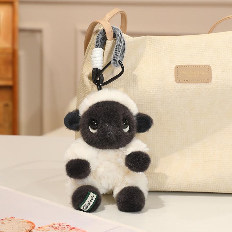 Süßes Schaf Ollie sitzend Schwarzes Gesicht Schaf Plüschtier Stofftier, Kinder Begleitpuppe Geschenk