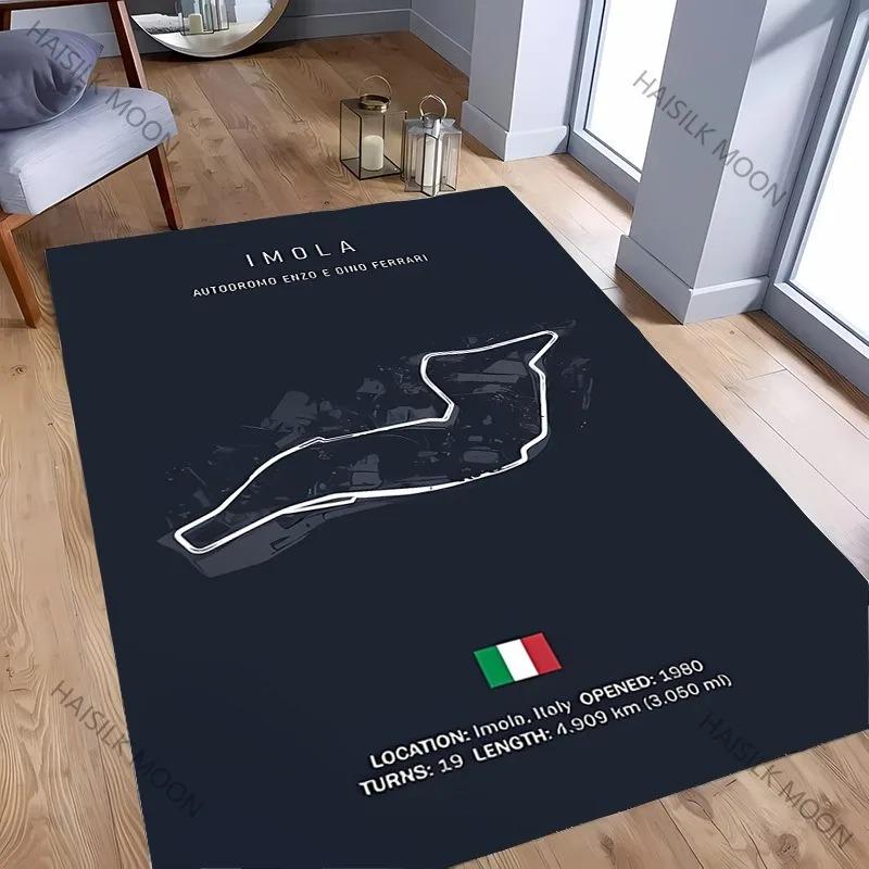 Tappeto Tappetino Tappeto Design Circuito Pista da Corsa - Bahrain Monaco Nürburgring Motorsport Decorazione Casa Camera da Letto Arredo Tappeto Casa