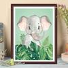 5D DIY Diamond Painting Cute Baby Elephant Cross Stitch Kit Mosaic Diamond Embroidery Rose Full Round/Square Drill Home Decoration