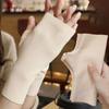 Zachte Fluwelen Vingerloze Handschoenen Dames Halve Vinger Touchscreen Handschoenen Dunne Herfst Winter Pols Palm Bescherming Warme Rijwanten