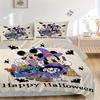 3pcs Set Halloween, Mickey, Stitch Bedding Set with Duvet Cover + Pillowcases, All-Season Polyester, Home and Decor 72